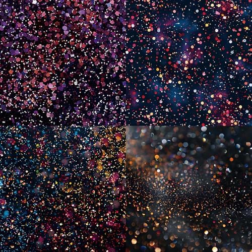 Neon Scrapbooking Paper Pad, 6 x 6 Inch Glitter Dust 160gsm Cardstock Paper, 24 Sheets Luxury Rainbow Sparkle Craft Paper for New Year Party, Holiday Cards DIY