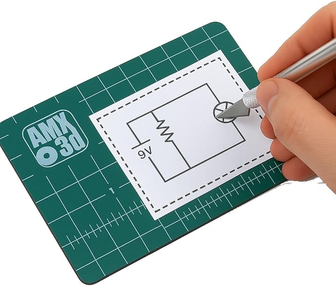 Self-Healing Cutting Mat 3.5 x 5 inch Double-Sided Gridded Surface for Arts, Crafts and Sewing - Pack of 3