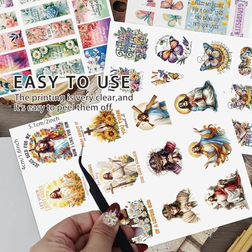 350Pcs Christian Jesus Bible Verse Catholic Stickers Book