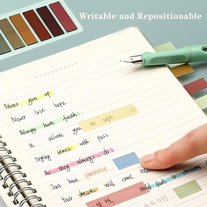 ELII Tabs 800Pcs Sticky Index Tabs Page Markers,Writable and Transparent