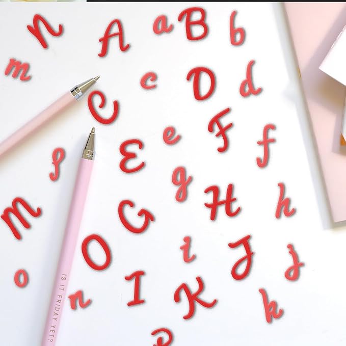 74pcs Alphabet A~Z Cutting Dies 26 Letters Card Making Die Cut Number Words Carbon Steel Die Cuts Stencils Card Scrapbooking Embossing Template Dies for DIY Craft Album Birthday Gift Decor
