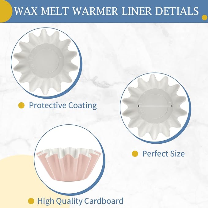PEASUG 50 Pcs Wax Melt Liners, Wax Melt Warmer Liners, Leakproof & Reusable Wax Melt Cups for Wax Burner, Wax Melters, Candle Warmers, Scented Wax, Plug Warmers, Electric Wax Warmers, Pink