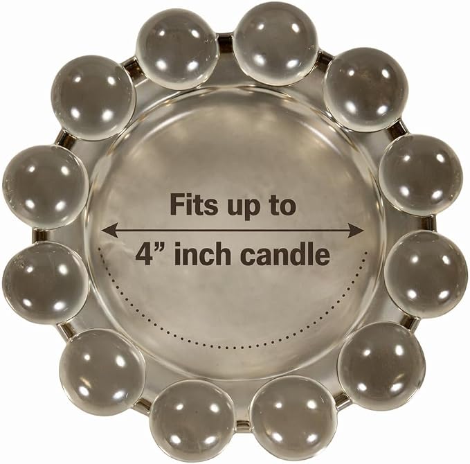 Alice Lane Home Collection Original Smoky Glass Large Bubble Candle Dish | Votive and Candle Plate, Pillar Holder, Diffuser Base, Wax Catcher, Decorative Tray, Jewelry Catchall, Tablescape Accent