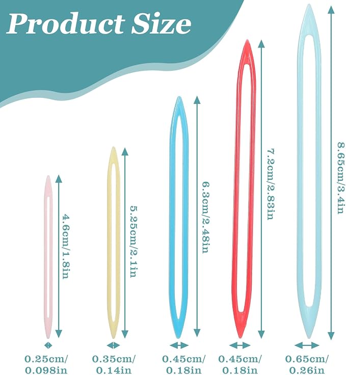 WJIAAA Large Eye Finishing Yarn, 10pcs Knitting Needles for Sewing Weaving in Ends,Knitting Crochet Darning Tapestry Plastic Needles for Thick Bulky Yarn