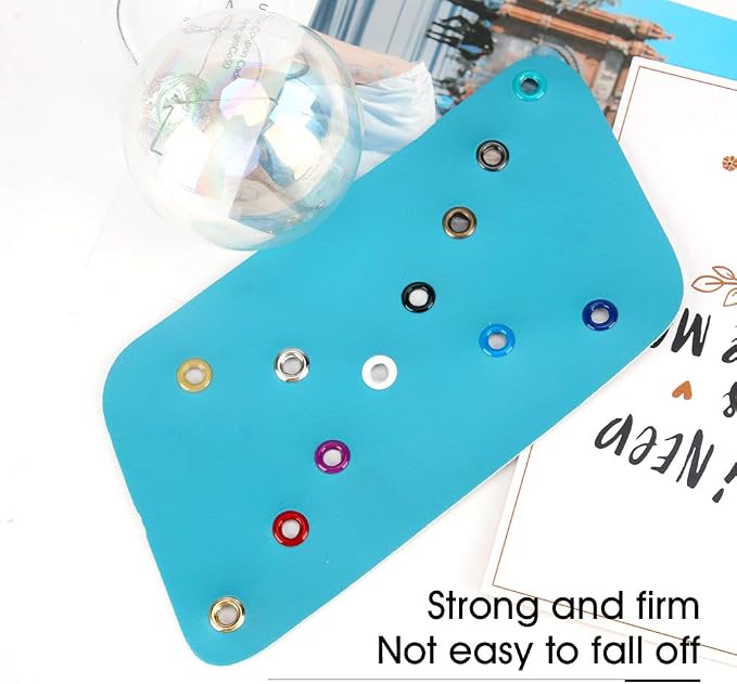 Metal Eyelets, 600Pcs 12 Colors 3/16 inch Metal Grommets Kit, Multi-Color Grommets Kit, Metal Eyelets Set with 3 Pieces Installation Tool and Storage Box for DIY Shoes Clothes Crafts Bag