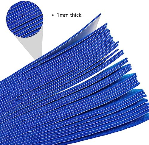 Jtnohx Self Adhesive Felt Sheets Adhesive Backed Felt Fabric Blue 4"x8"