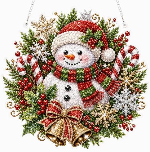 Halloween Diamond Art Hanging Kits for Adults Beginners, DIY Acrylic 5D Special Shaped Crystal Diamond Gem Art Painting for Window Pendants Home Garden Wall Hanging Kits Hanging Ornament (Style H)