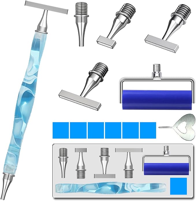 LEIYULY 13PCS Thin Diamond Art Pens, with 1,3,6,9 Thin Stainless Steel Nibs