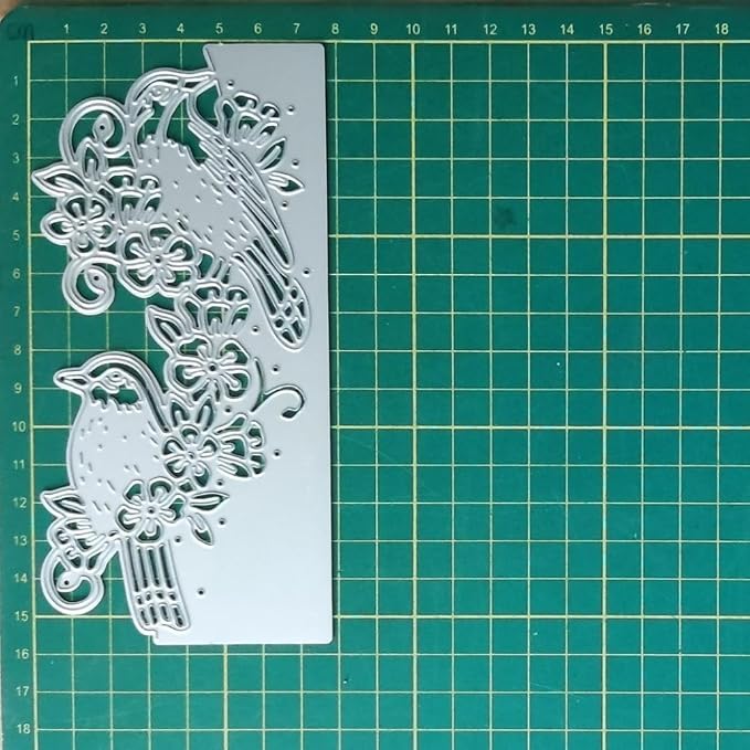 Scrapbooking Die-Cuts, Happy Birthday Ballon Metal Cutting Dies for Card Making, Paper Craft Punch Template, Background Embossing Stencils, DIY Album Décor(Bird Lace-7.8x15.7cm)