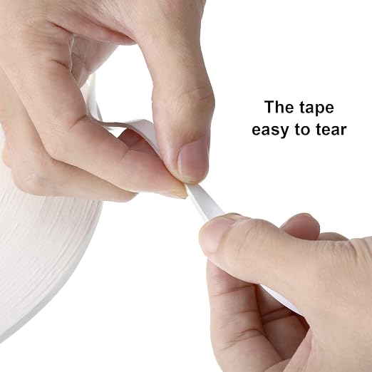 Tatuo 2 Rolls Double Sided Foam Tape for Mounting,1/4 Inch by 50 Feet,White
