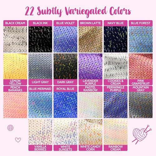 GentleBliss DK Acrylic Soft Baby Yarn, 4-Pack (880Yds/400G), Royal Blue