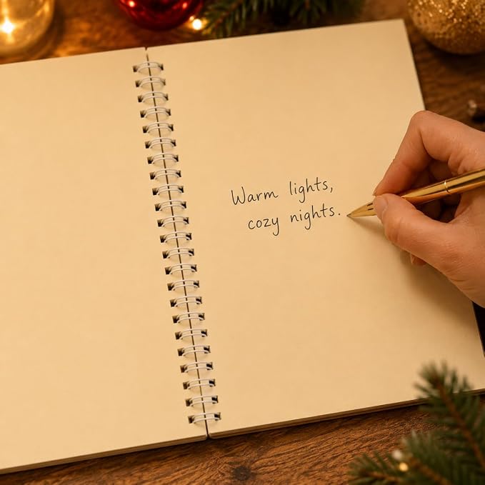 100 Pages DIY Christmas Pearl Diamond Art Painting Notebook，Style G