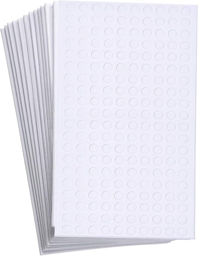 Outus 2400 Pcs Foam Dots Dual Adhesive 3D Foam Tapes Pop Dots, 0.24 Inch