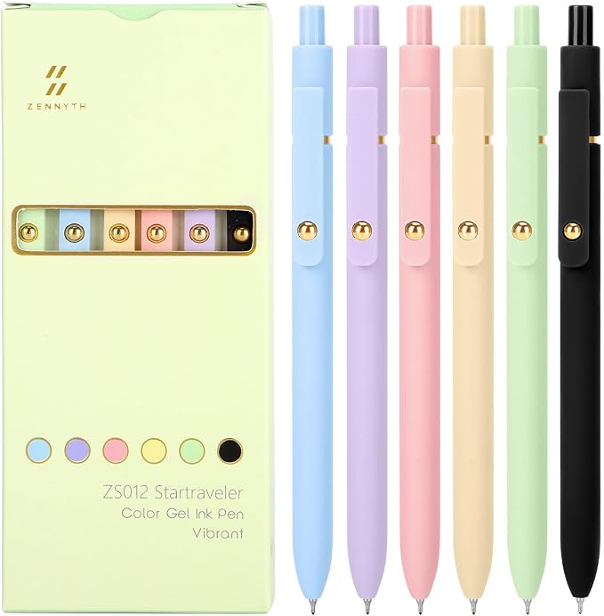 Ddaowanx Colored Gel Pens Set,0.5mm Retractable Quick Dry Ink Pens