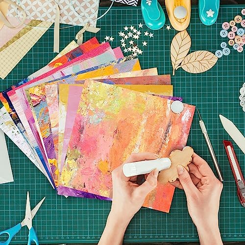 Scrapbook Paper, 24 Sheets 6"×6" 160gsm Single-Sided Patterned Cardstock