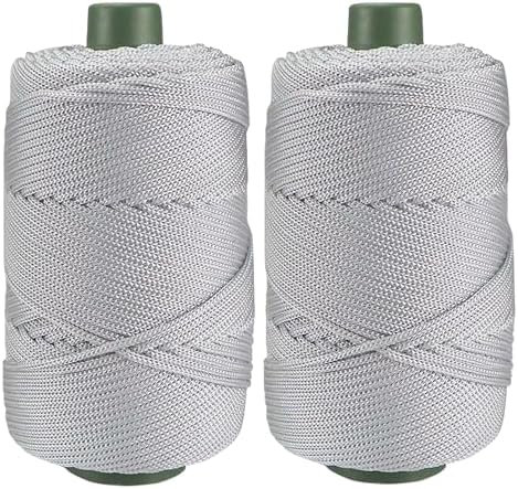 400gram Light Grey Art Yarn Cord Polyester Yarn Macrame Knitting Crocheting DIY Bags Crochet Basket Summer Hat Craft Cord 3mm Macrame Cord Rope 438yds 1314 Feet