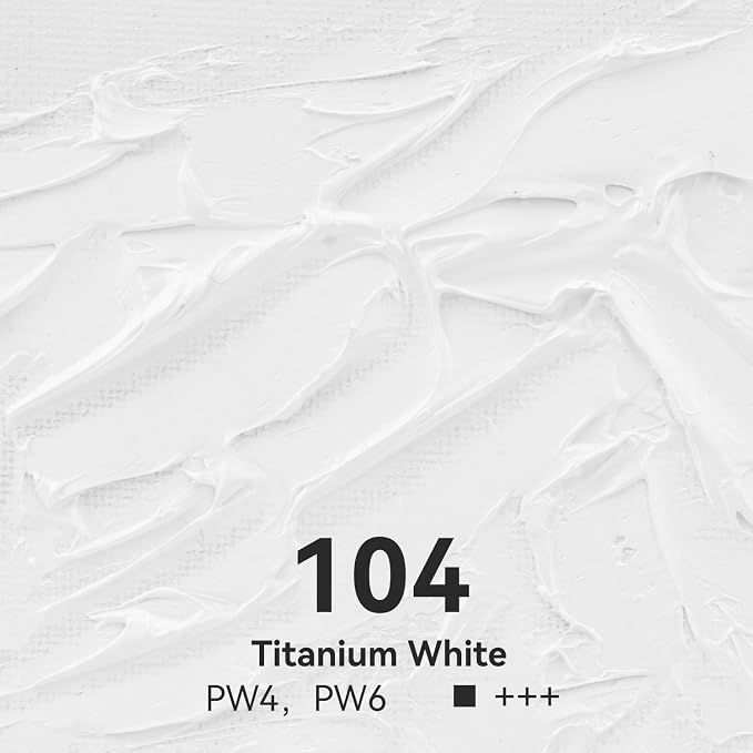 PHOENIX Titanium White Oil Paint - 200ml / 6.75 Fl oz. | Single Large Tube Artist Quality Oil Based Paint for Professionals