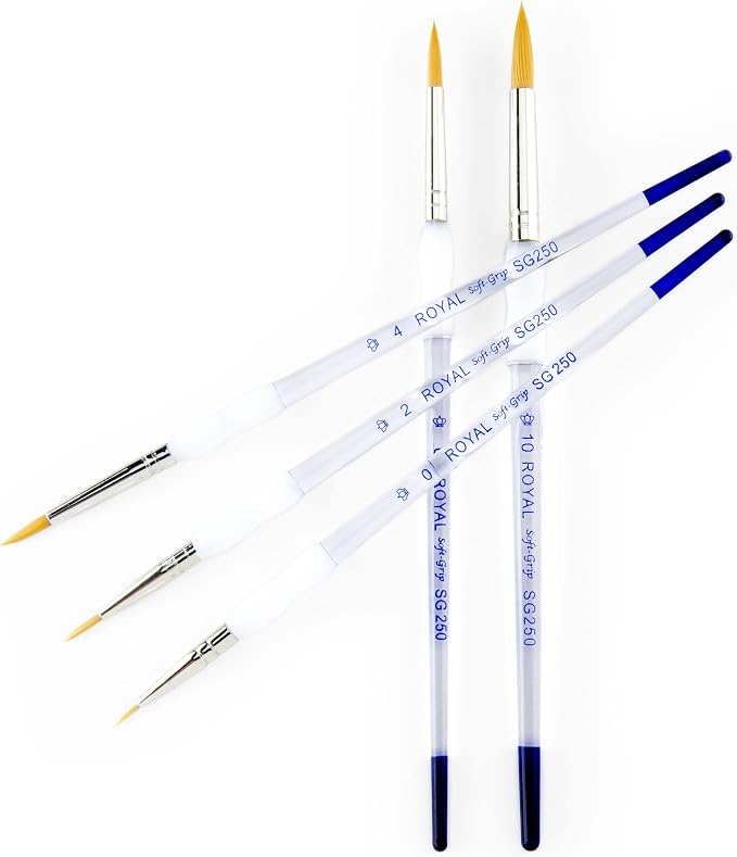 Royal & Langnickel - 5pc Soft Grip Gold taklon Paint Brush Set, Round | SG303