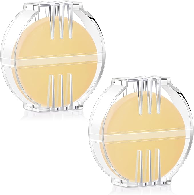 Maitys 2 Pcs Thread Wax Beeswax for Hand Sewing,Yellow, Clear Case | Conditioner for Embroidery Quilting, Strengthens Sewing Line Reduces Fraying, Clear Case Storage, Natural Beeswax Formula