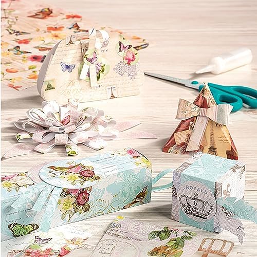 YASMEN Vintage Scrapbook Paper Pad, 12x12 Single-Sided Cardstock Paper Pads for Card Making, Journals, Planner, DIY Envelopes, Greeting Cards,Gift Card, Decorative Art Craft -24 Sheets