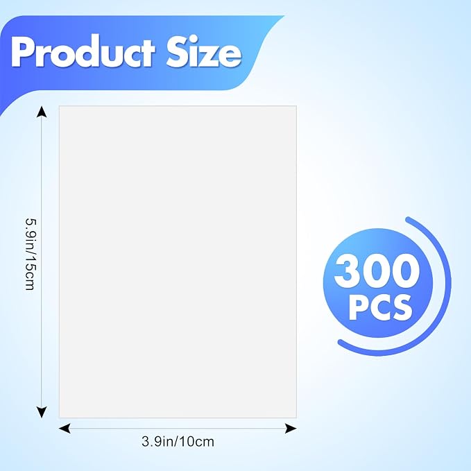 300 Pieces Diamond Painting Release Paper, Double-Sided Non-Stick Release Paper for Diamond Art, 5.9" x 3.9" Thickened Replacement Sheets, Diamond Painting Art Accessorie Tools