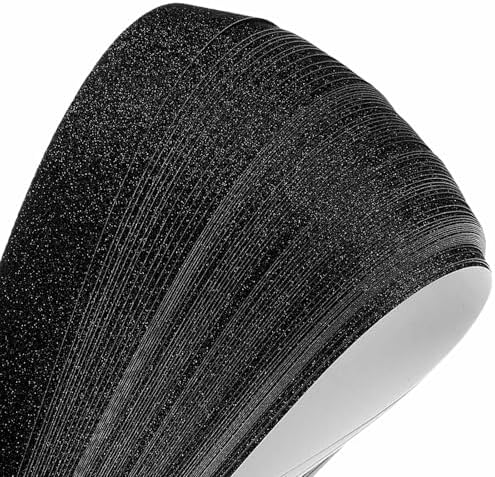 MECCANIXITY 200 Sheets Origami Paper Glitter Stars Papers Black Fold Paper for Beginner Arts Crafts Projects,0.4 x 8.7 Inch