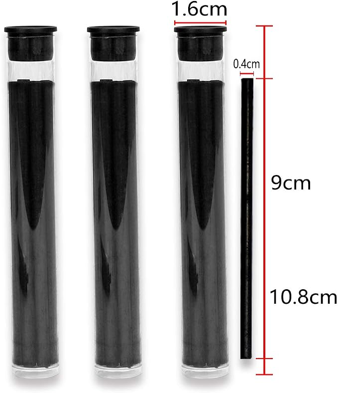 3 Pack Soft Medium Hard 4.0mm Charcoal Lead Refills Mechanical Pencil Lead Professional Artist Sketch Pencil Refills Automatic Graphite Pencil Lead Refills for Students Drawing Sketching Art Supplies