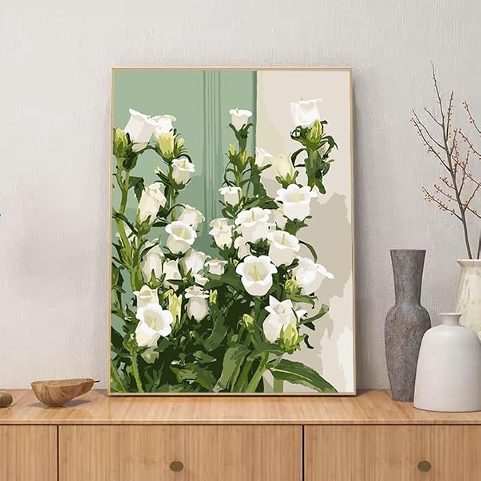 ZRIZQ Flowers Paint by Numbers Kit for Adults Beginner,Lily,16x20