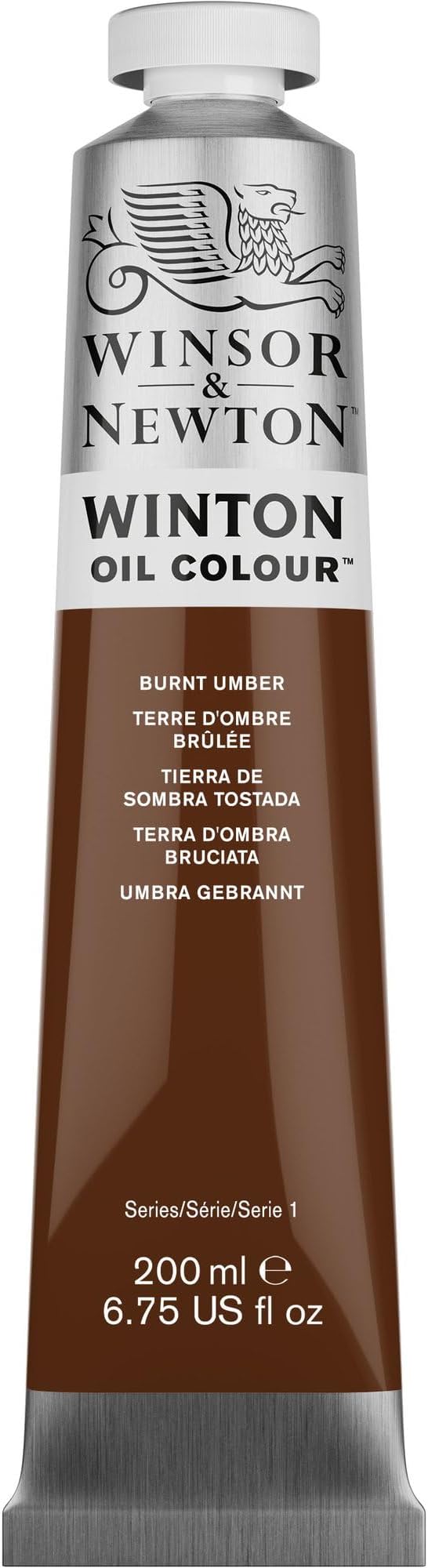 Winsor & Newton Winton Oil Color, 200ml Tube, Burnt Umber | High-quality pigments, Durable, Lightfast, Permanent, Uniform Consistency, Great Pigment Load