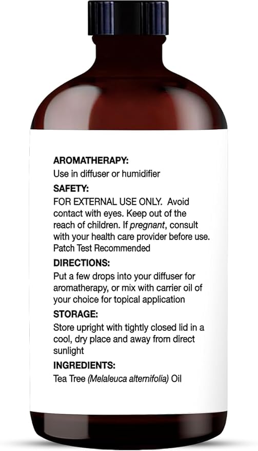 Majestic Pure Tea Tree Essential Oil for Diffuser - 4 Fl Oz | 100% Pure and Natural Tea Tree Oil for Hair, Skin Care, Carrier Oil Blend, Aromatherapy, Soap and Candle Making Scent