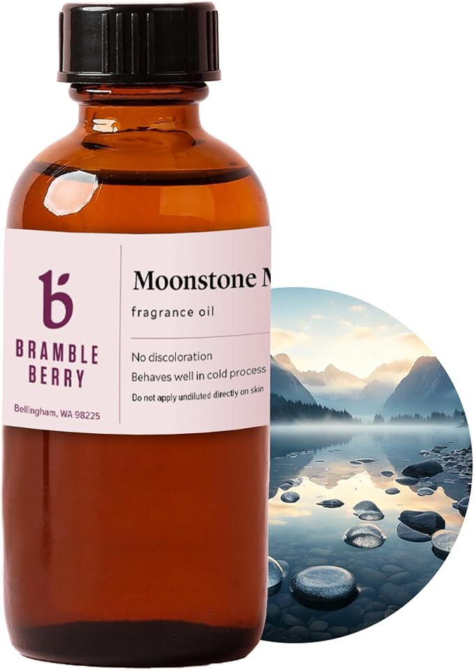 Bramble Berry Moonstone Mist Fragrance Oil 2 oz | Fresh Grapefruit, Mint, Chamomile & Oolong Tea Scent for Soap Making, Candles, Lotion & Bath Bombs | Skin Safe, Vegan, Paraben & Phthalate Free