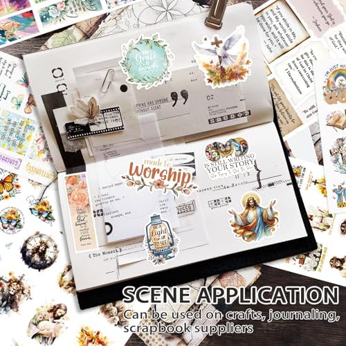 350Pcs Christian Jesus Bible Verse Catholic Stickers Book