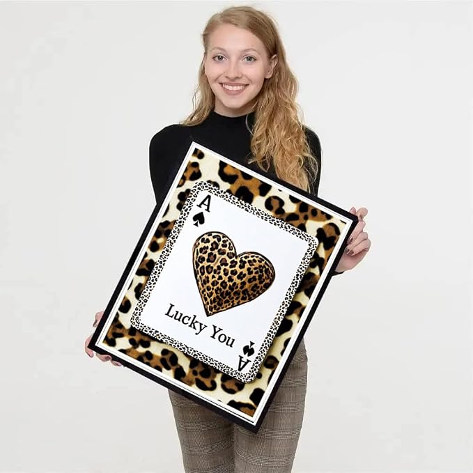 Cheetah Poker Diamond Art Kits for Adults Diamond Painting Kit for Adults