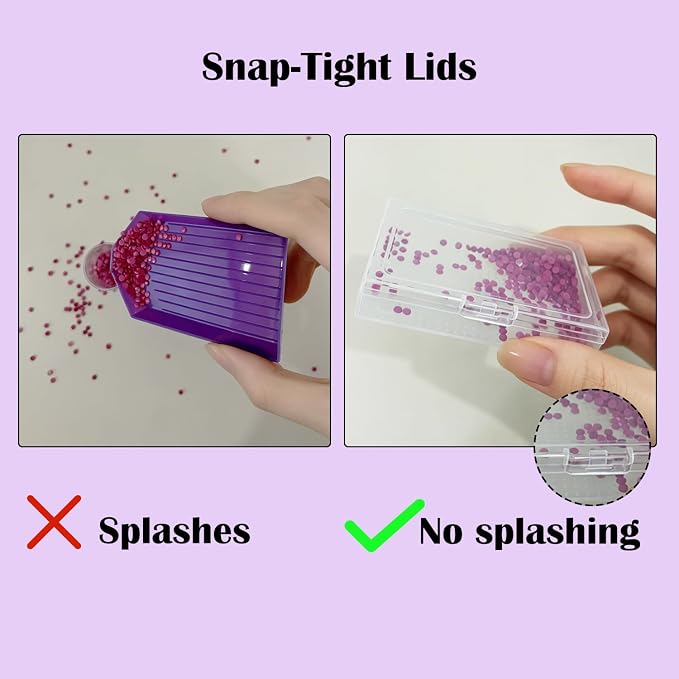 SuSentak 2-in-1 Diamond Painting Tray and Storage Set, 64 Pcs
