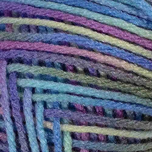 Craft County Size 4 (Medium) 100% Acrylic Fiber Yarn – Variety of Color and Pattern Options – for Crochet, Knitting, and Weaving (Monet Print)