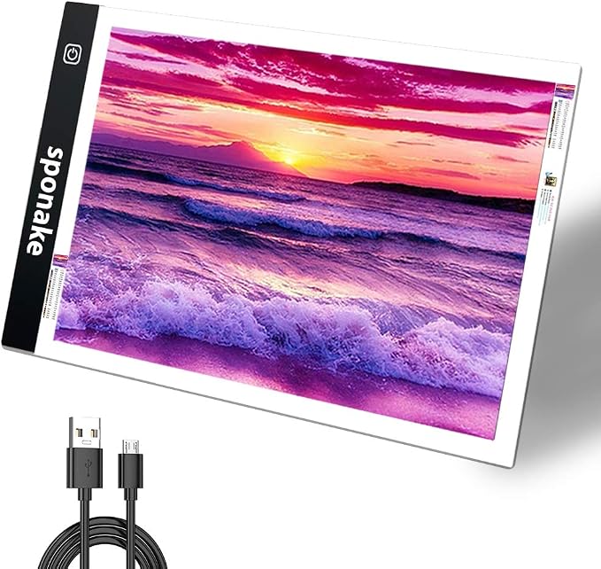 A4 Light Pad for Diamond Painting, Diamond Art Light Board, USB Powered