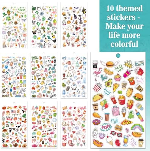 Planner Stickers - 28 Sheets, Journal Stickers for Monthly Weekly and Daily