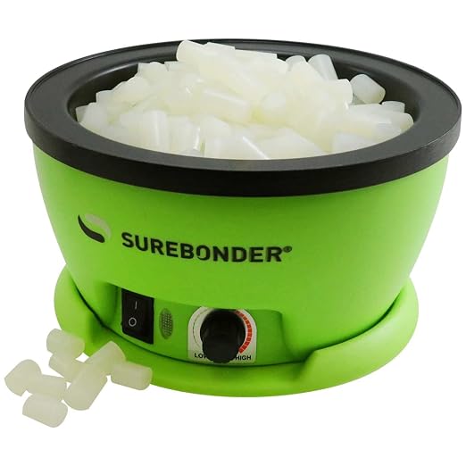 Surebonder B-2025 Low Stringing General Purpose Hot Melt Pellets for Hot Glue Skillets, Great for Floral, Wreaths, and Jewelry - 25 Lb Box