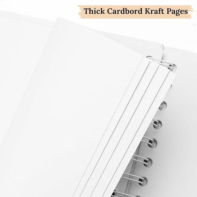 Scrapbook Photo Album 12"x12" 50 Sheets 100 Pages Hardcover Kraft Paper