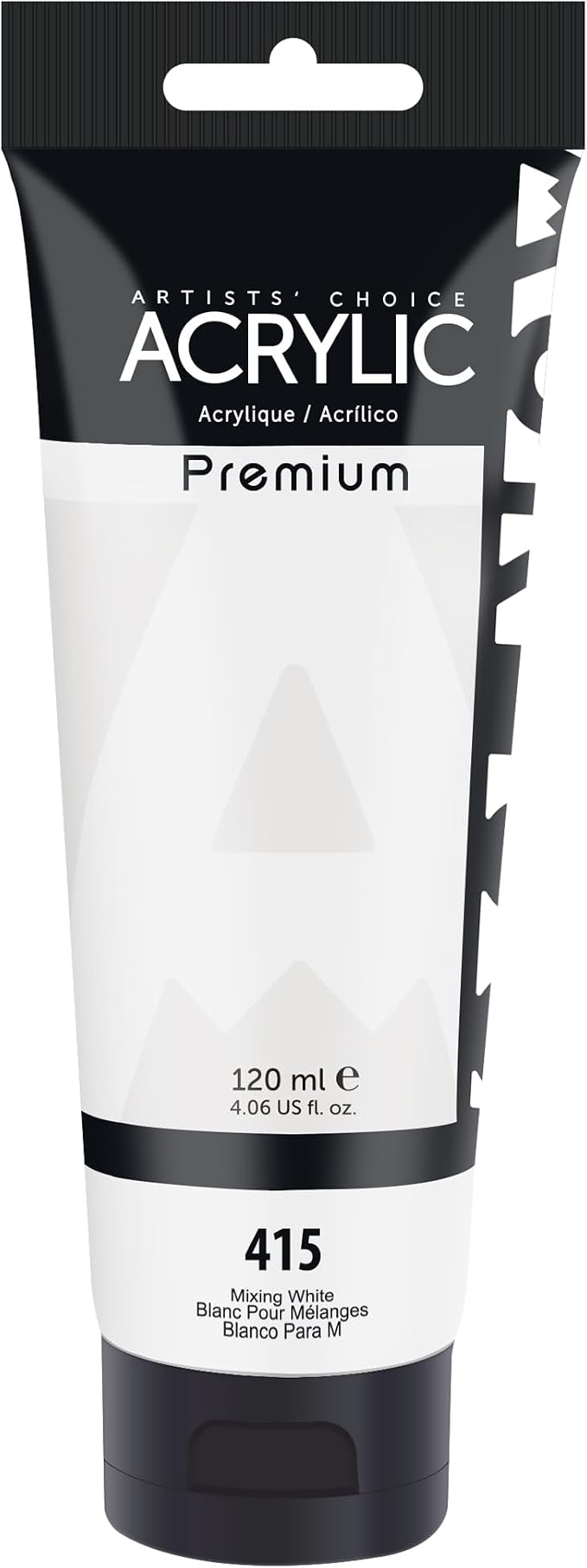 AUREUO Mixing White Acrylic Paint, 4 Fl Oz / 120ml Single Tube, Rich Pigment Art Craft Paints for Canvas, Rocks, Wood, Ceramic, Fabric - Art Supplies for Beginners, Professionals, Artists