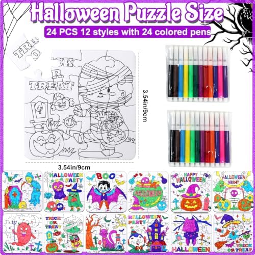 Halloween Crafts for Kids & Toddlers-DIY Art Puzzle Activities kit Game Toy