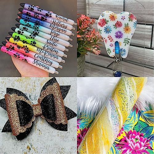 Holographic Fine Glitter Set, Multi Assorted 20 Colors Arts and Craft Glitter, Ultra Fine Glitter Powder Sequins for Resin Epoxy Tumbler Nail Body Face Hair Decoration Weddings Flowers Festival