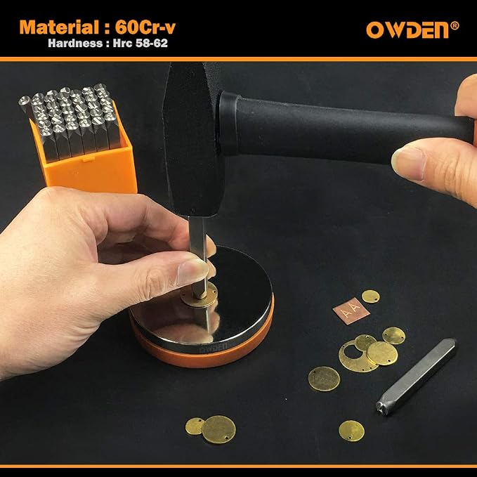 OWDEN Professional 36Pcs. Steel Metal Stamping Tool Set, 3mm (1/8")