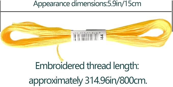 12 Colors Embroidery Thread Set with DMC Codes - 8m Each Skein, Premium Cotton Sewing Floss for Cross Stitch & Needlecraft