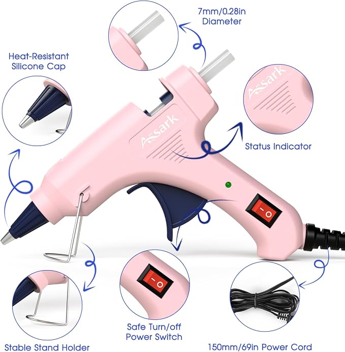 Assark 30W Mini Hot Glue Gun Kit with 30 Glue Sticks