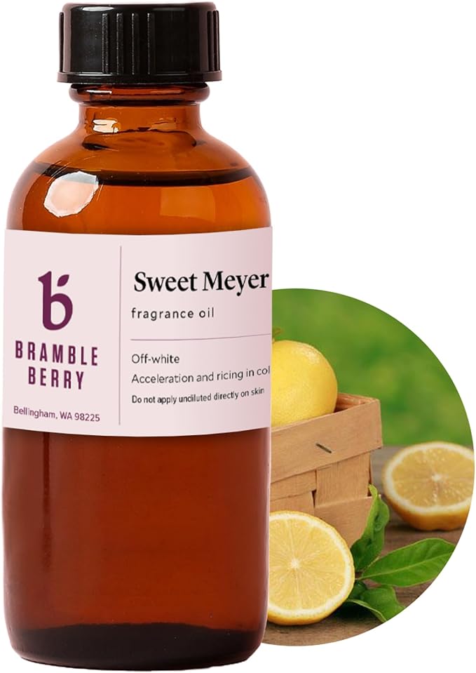Bramble Berry Sweet Meyer Lemon Citrus & Sugar Scent for Soap Making, Candles, Lotion, Bath Bombs & Perfume | Skin Safe, Vegan, Paraben & Phthalate Free, DIY Craft Essential