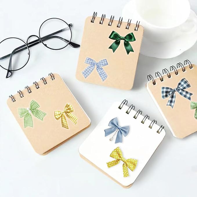 50pcs Transparent Colorful Bow Sticker,Vinyl Waterproof Cute Aesthetic Bows Stickers for Water Bottle Scrapbook Laptop Luggage Phone Guitar Funny Trendy Decals for Teens Girls Women Gifts(Bow)
