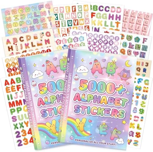 10000+ Letter Stickers,104 Sheets Alphabet Stickers Book,Scrapbook Supplies