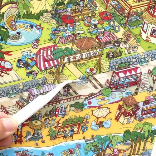 2 Sets DIY 2.5D Scene Stickers – Snow & Sunset Resort Miniature Landscape Stickers for Adults, Scrapbooking, Journaling, Stress Relief & Creative DIY Crafts