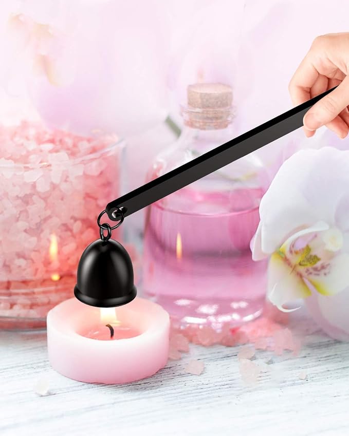 RONXS 3 in 1 Candle Wick Trimmer Set, Snuffer, Dipper, Cutter, Black | Candle Care Accessory Kit, Stainless Steel, Trims Wick, Puts out Flame and Dips, Gift Box for Candle Lovers Home Decoration
